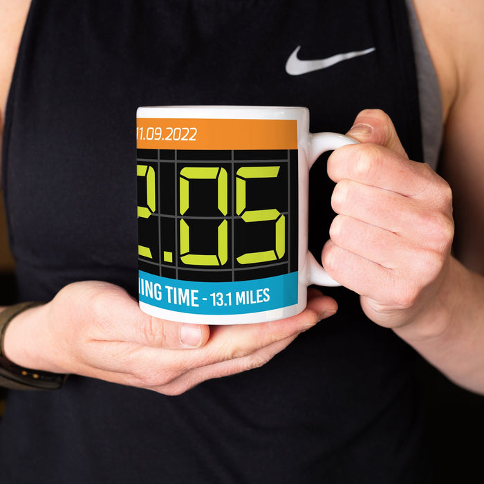 Gift for Runner - Mug & FREE COASTER - Race Finisher Award - Celebrate a PB with a Running Mug for him her - Any Event 5k 10k Half Marathon