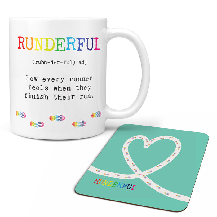 Stride in Style: Customized Running Mug for Your Unique Journey, Gift for Mum AND Dad, Best Friend, Gifts Set With FREE Coaster, Best Gift