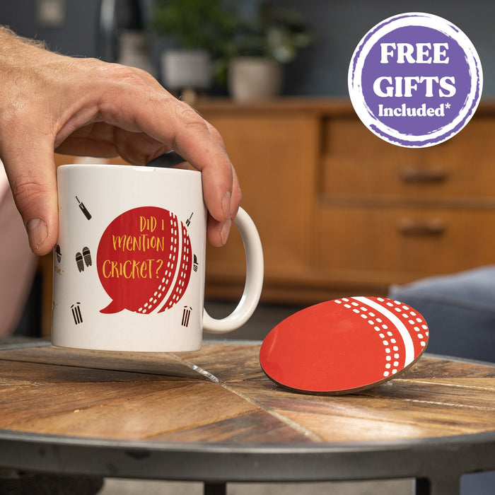 Funny Cricket Gift Personalised Mug Cricket Ball Gift Set | Father's Day Gift for Cricket Dad | Cricketer Birthday Custom Made