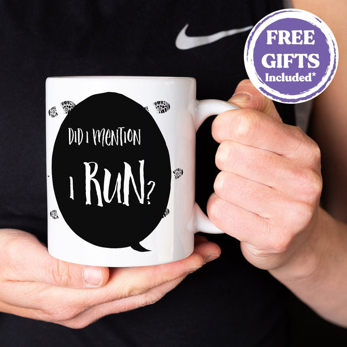 Gift for Runner - Mug FREE with COASTER - customised personalised funny running gift - fun running present