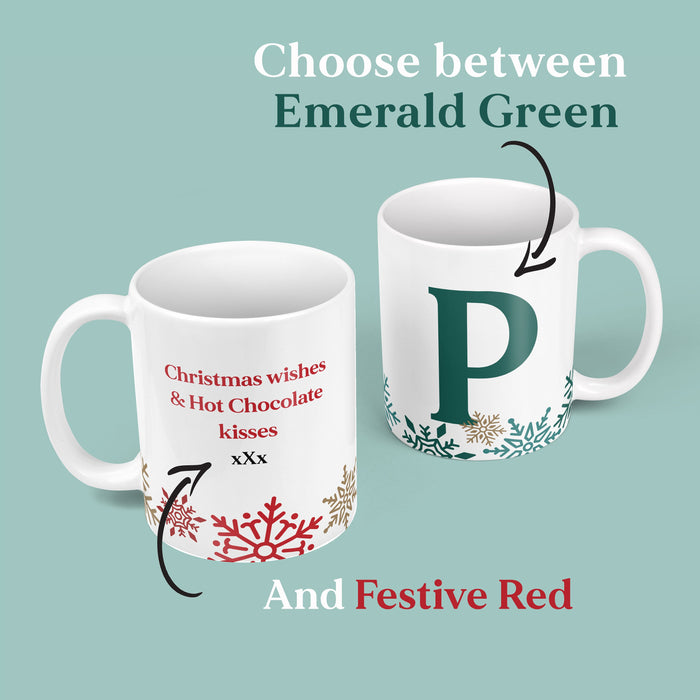 Personalised Christmas Night In Crate Perfect family Gift Set With Your Choice of Christmas Mugs & Tag