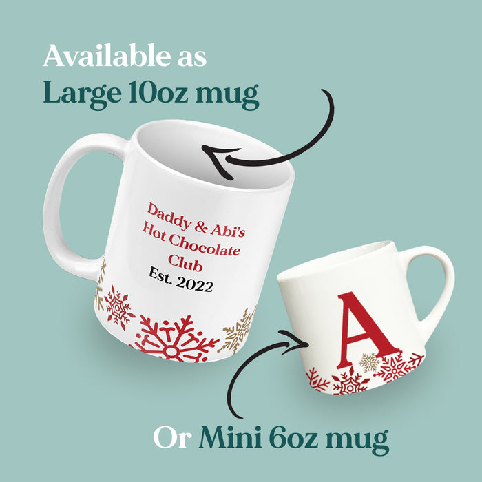 Personalised Christmas Night In Crate Perfect family Gift Set With Your Choice of Christmas Mugs & Tag