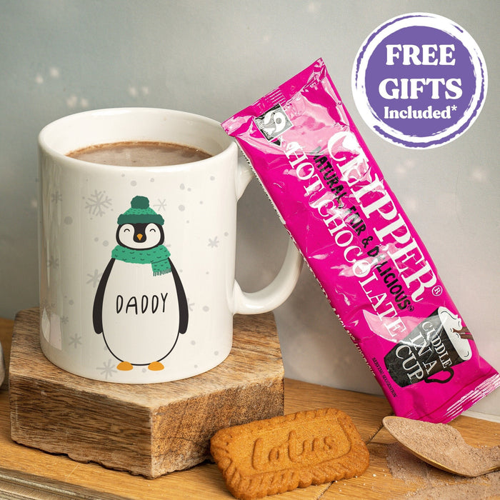 Family Bonding at Yuletide - Personalized Penguin Mug Family Fiesta, Iceberg Family Love, Stocking Stuffer, Christmas Eve Box, Home Gift