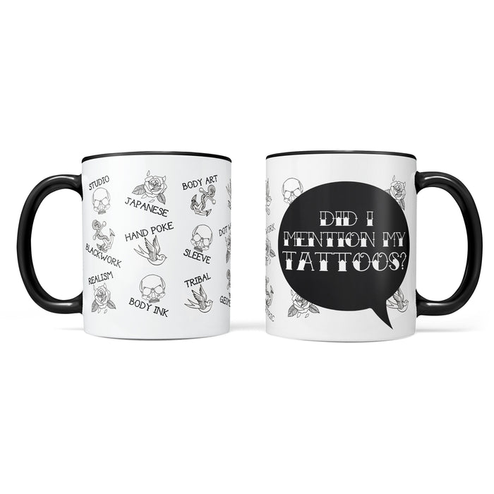 Personalised Tattoo Art Mug for Dad, Mum, Coffee Lovers - Unique Gift for Birthdays and Father's Day