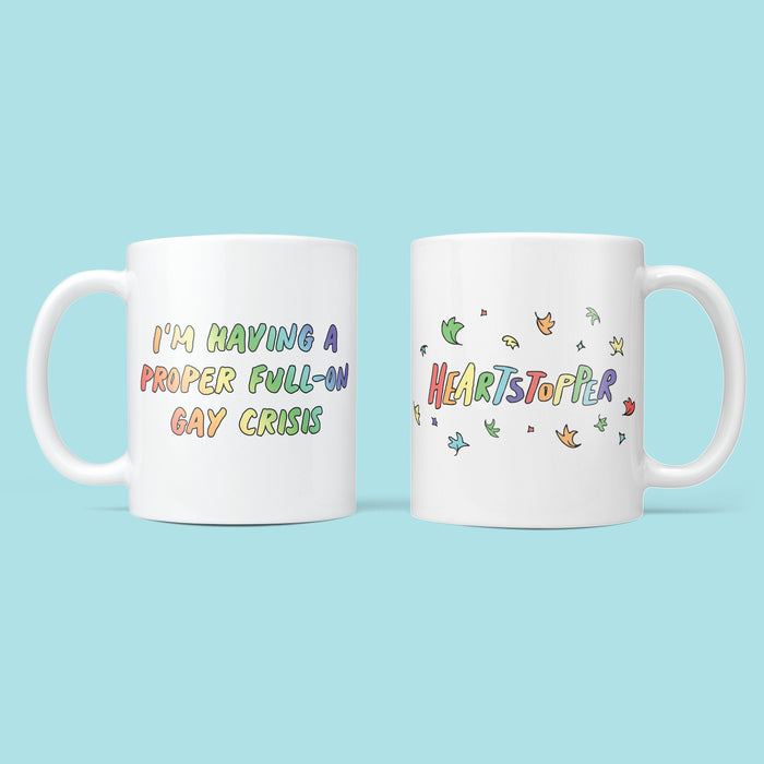 Heartstopper Mug Gift Set | School Friend Gifts | Gifts For Teenagers | Full On Gay Crisis Mug & Coaster