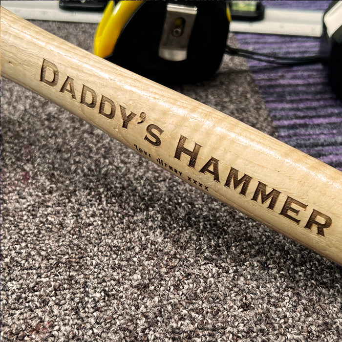 Engraved Hammer for Dad, Personalised Hammer Engraved, Personalised Gift for Men, Hammer for Anniversary, Gift for Dad from Daughter, Hammer