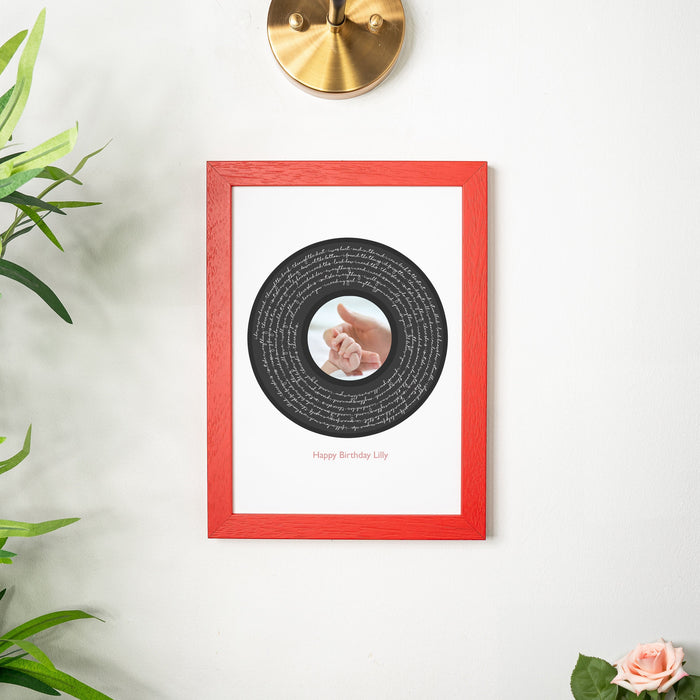 Personalised photo song lyric print gift for Fathers day