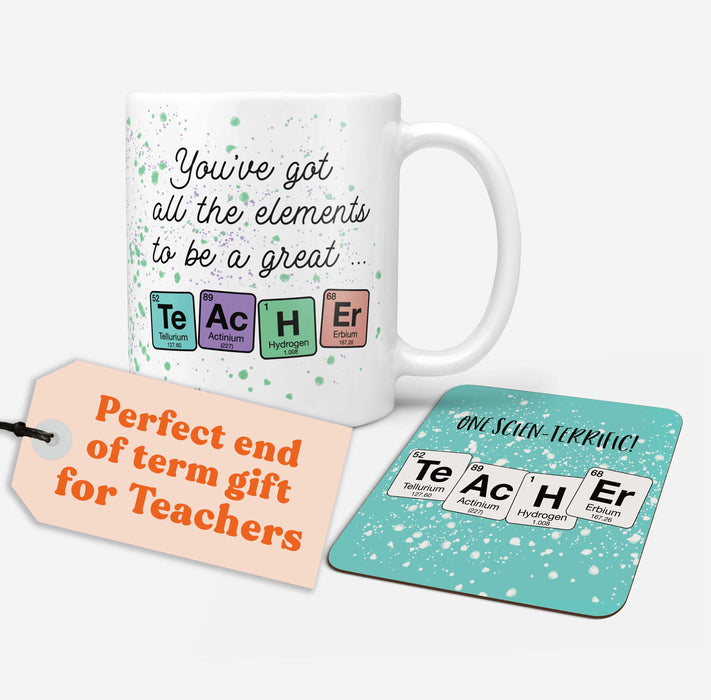 Personalised Science Teacher Gift Mug - World's Best Teacher - Fun Periodic Table Chemistry Physics Scientist Jokes Pun Christmas Leaving