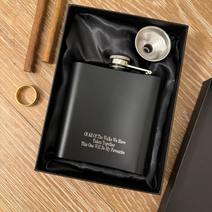 Custom Engraved Father of Bride Wedding Hip Flask Gift