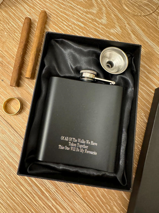 Custom Engraved Father of Bride Wedding Hip Flask Gift