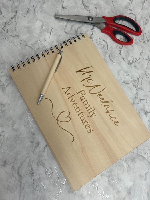 Customised Wooden Family Adventure Photo Album With Engraving