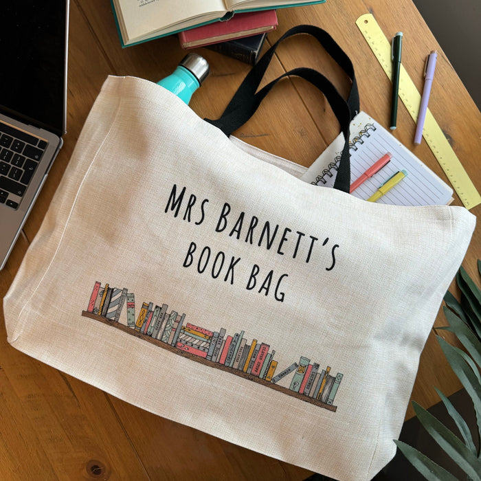 Custom Book Lover Tote for Teachers - End of Term Unique Present