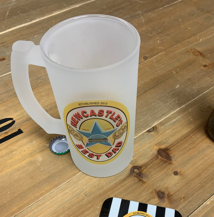 Geordie Dad Toon Tankard Father's Day Gift Newcastle Brown Ale Glass