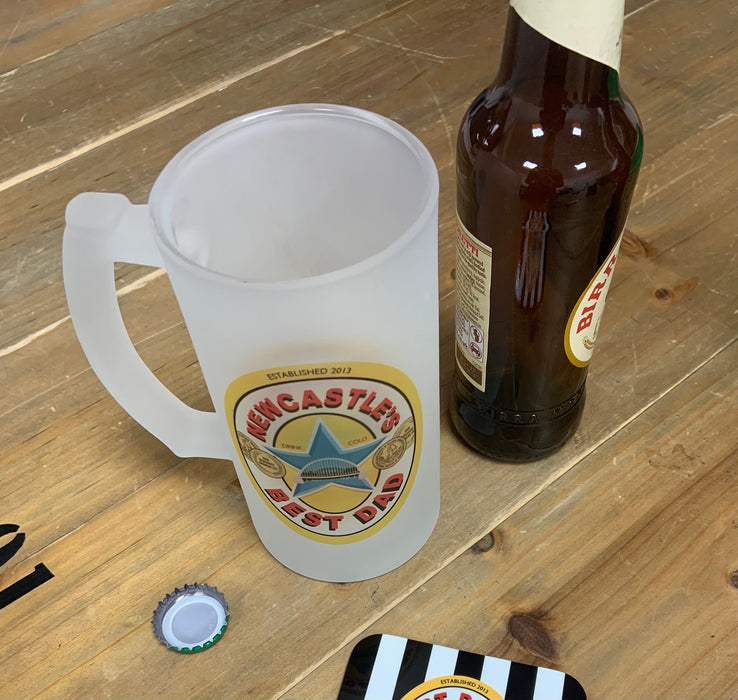 Geordie Dad Toon Tankard Father's Day Gift Newcastle Brown Ale Glass