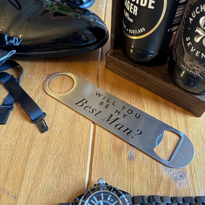 Best Man Proposal Bottle Opener Gift - Unique Wedding Keepsake, Groomsmen Gift Idea, Personalised Wedding Party Favour