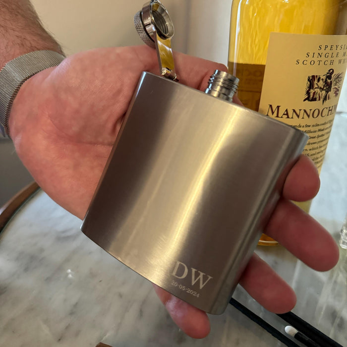 Customisable Stainless Steel Hip Flask for Special Occasions