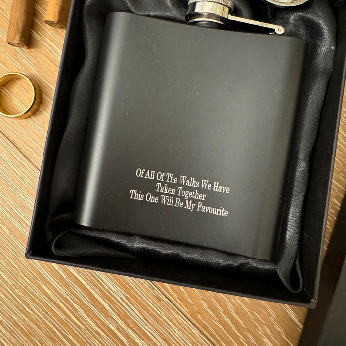 Custom Engraved Father of Bride Wedding Hip Flask Gift