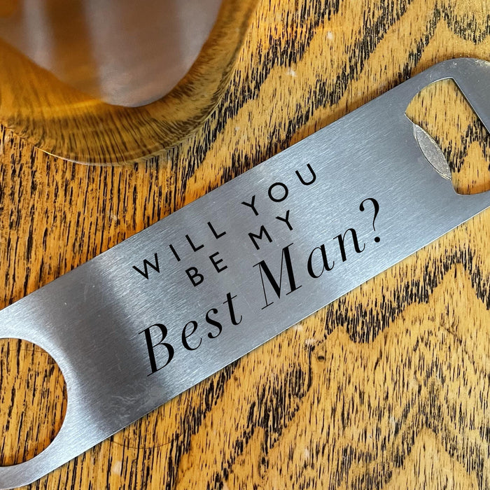 Best Man Proposal Bottle Opener Gift - Unique Wedding Keepsake, Groomsmen Gift Idea, Personalised Wedding Party Favour