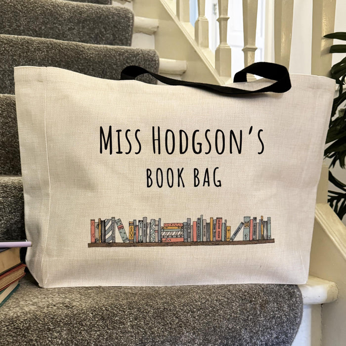 Custom Book Lover Tote for Teachers - End of Term Unique Present