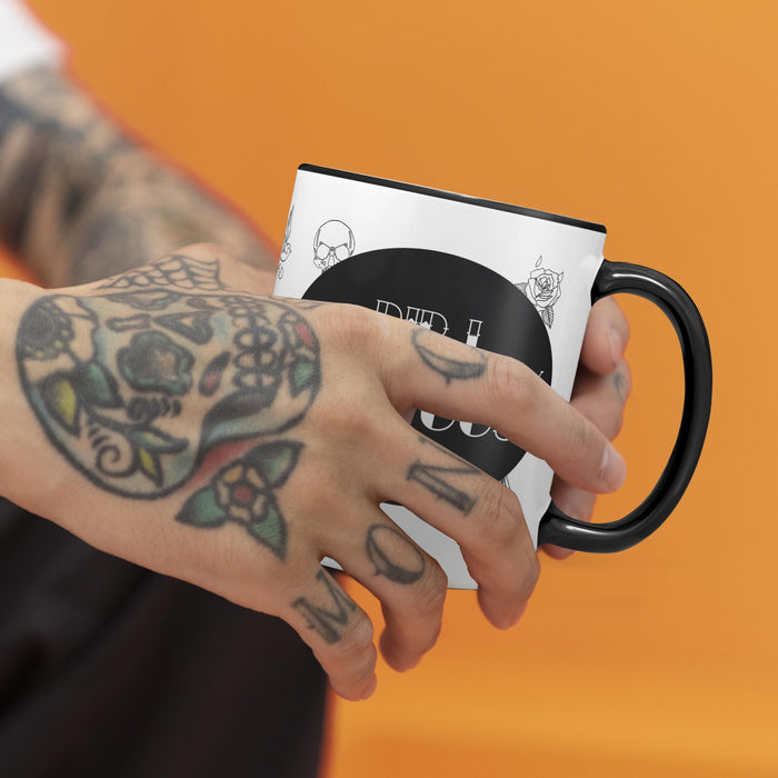 Personalised Tattoo Art Mug for Dad, Mum, Coffee Lovers - Unique Gift for Birthdays and Father's Day