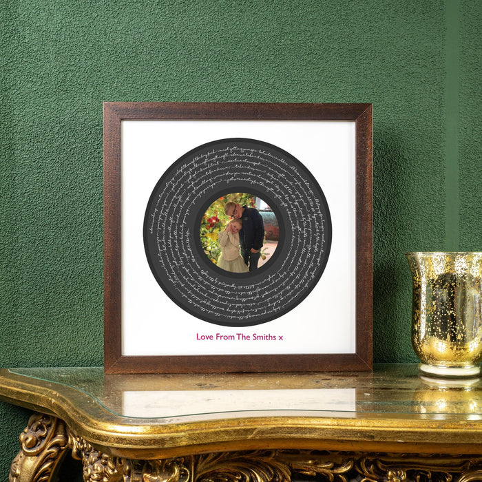 Custom Photo and Song Lyric Wall Art for Dad - Unique Father's Day Gift for Music Lovers & Made Just for Him