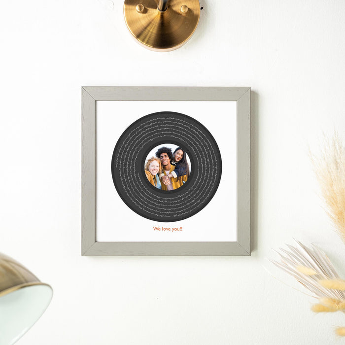 Custom Photo and Song Lyric Wall Art for Dad - Unique Father's Day Gift for Music Lovers & Made Just for Him