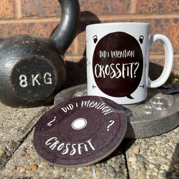 Funny crossfitter mug - Did I mention Crossfit - with personalised terms for fun Fathers Day gym gift - fitness present birthday