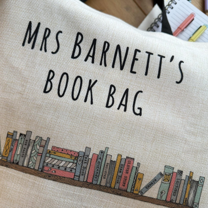 Custom Book Lover Tote for Teachers - End of Term Unique Present