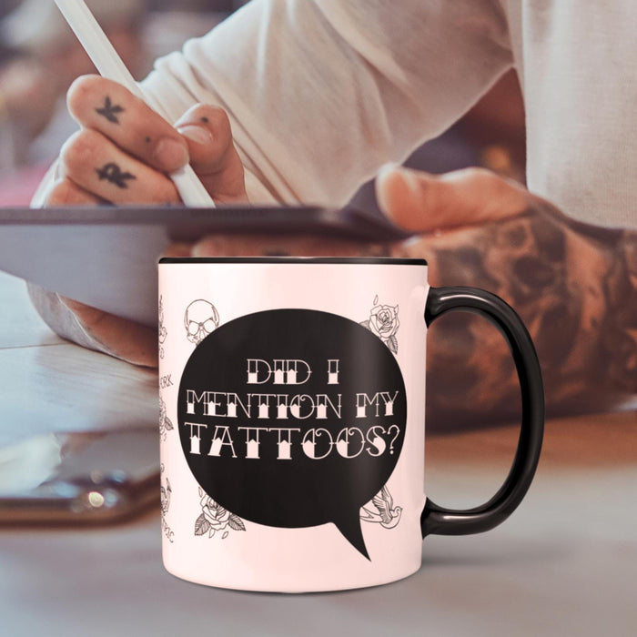 Personalised Tattoo Art Mug for Dad, Mum, Coffee Lovers - Unique Gift for Birthdays and Father's Day