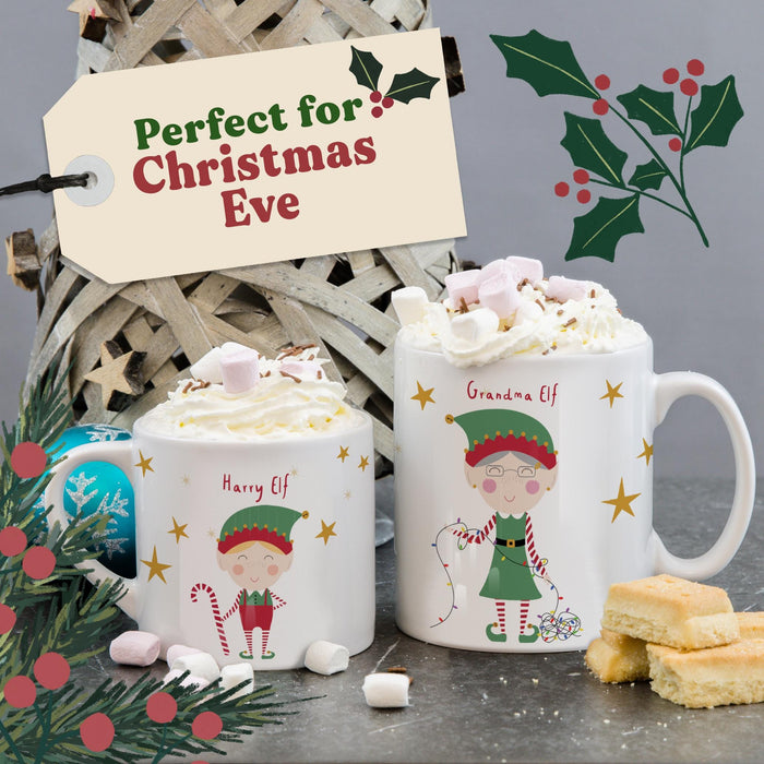 Sip, Smile, Sparkle: Personalized Elf Family Mug - Custom Christmas Mug, Best Gift for Her Him, Home Decor, Children Hot Chocolate Mugs