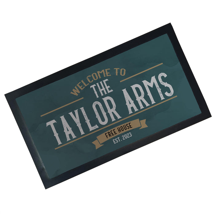 Vintage Styled Personalised Bar Mat