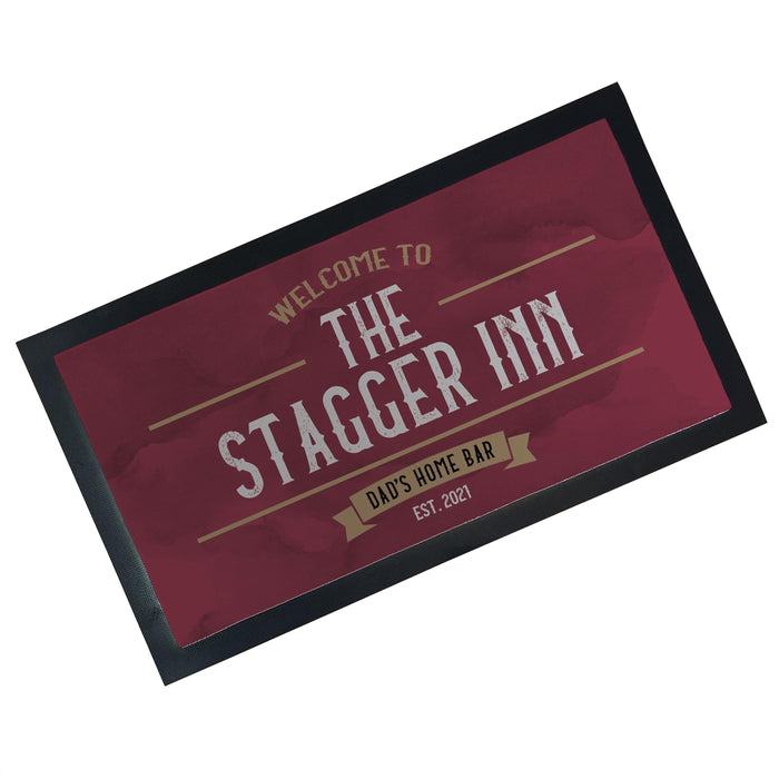 Vintage Styled Personalised Bar Mat