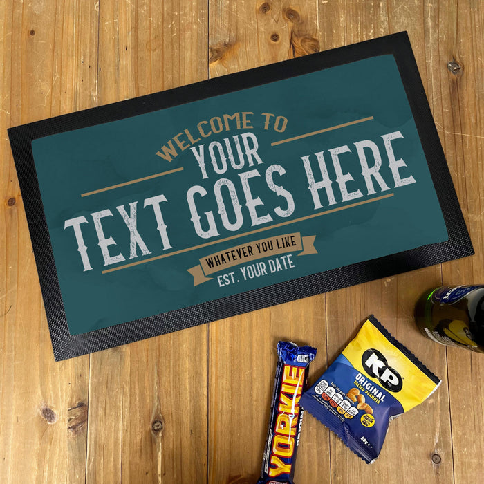 Vintage Styled Personalised Bar Mat