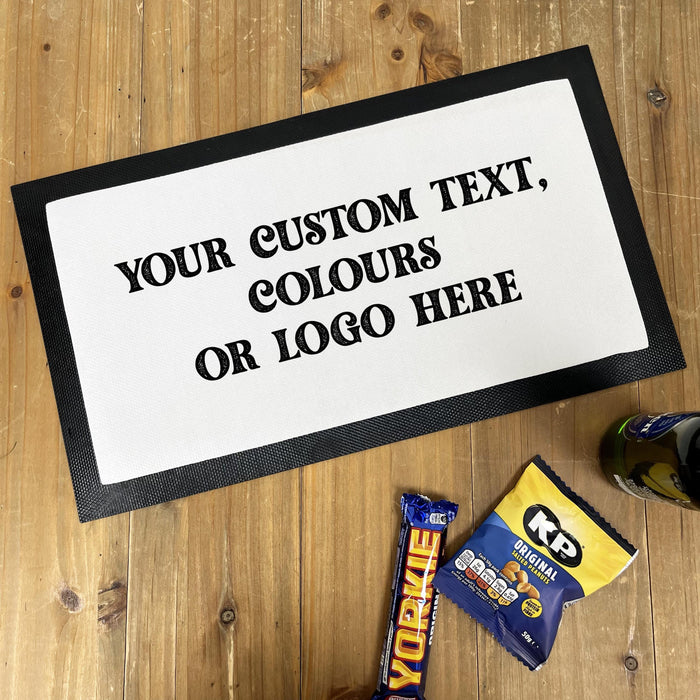 Personalised Bar Runners - Custom Bar Mat & Beer Mat Barware with Your Logo - Ideal for Business, Minimum Order of 10 Units