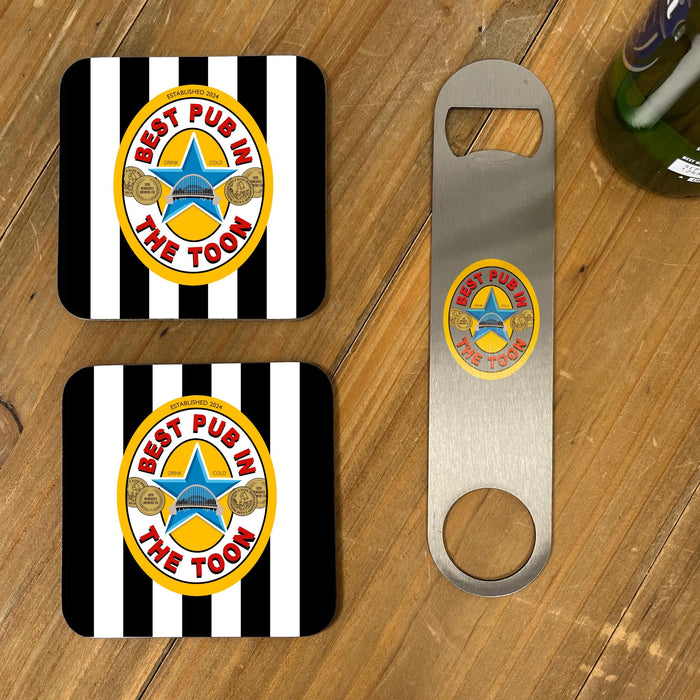 Best Pub in the Toon Bar Mat | Fathers Day Gift | Best Mam Pal Sister Brother Friend | Newcastle Brown Ale | For Geordies