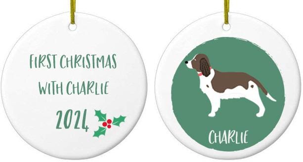 Brown Springer Spaniel Christmas Bauble - Personalised Dog Ornament & Unique Holiday Decor for Pet Lovers