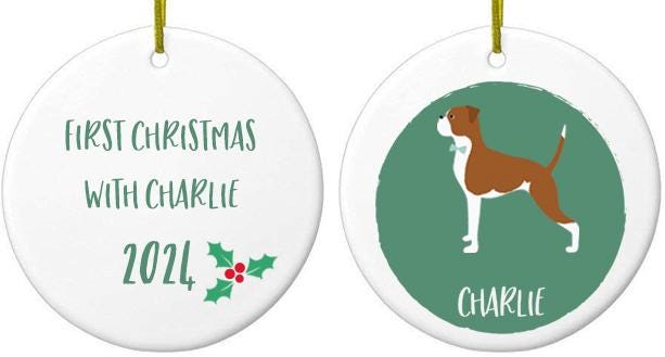 Red Boxer Christmas Bauble - Personalised Dog Ornament & Unique Holiday Decor for Pet Lovers