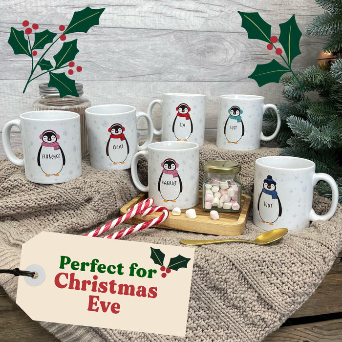 Penguin Family, Mummy and Me, Daddy and Me Adult Toddler Mugs | Secret Santa, Stocking Stuffer, Christmas Eve Box Filler or New Home Gift