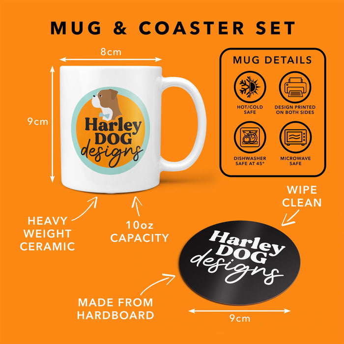 Page-Turner Paradise : Unique Gifts for Avid Readers, Mug & Coaster Set, Anniversary Gift, Gift for Mum and Dad, Birthday Gift, Best Friend