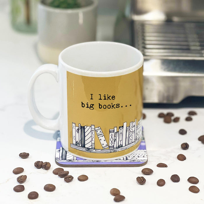 I Like Big Books And I Cannot Lie Mug and Coaster Fun Reading Gift Set