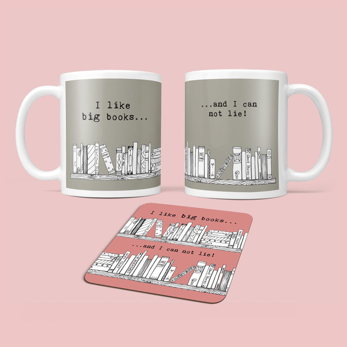 I Like Big Books And I Cannot Lie Mug and Coaster Fun Reading Gift Set