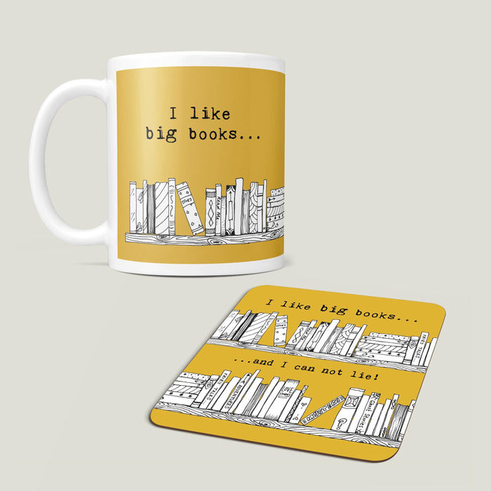 I Like Big Books And I Cannot Lie Mug and Coaster Fun Reading Gift Set