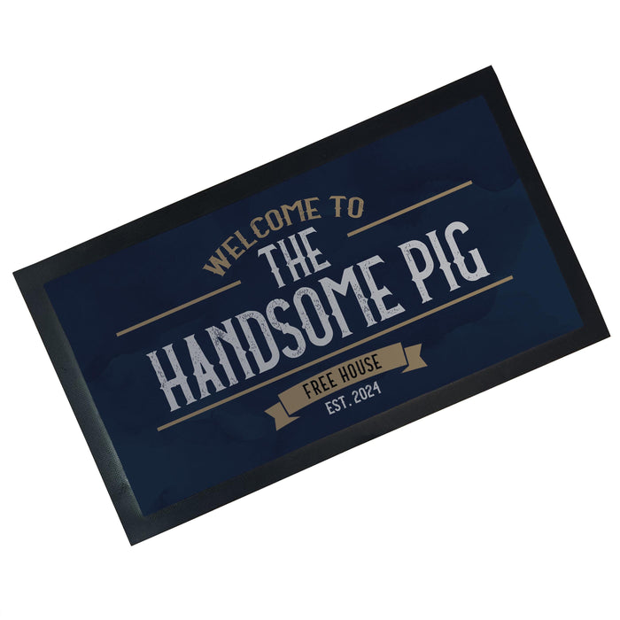 Vintage Styled Personalised Bar Mat