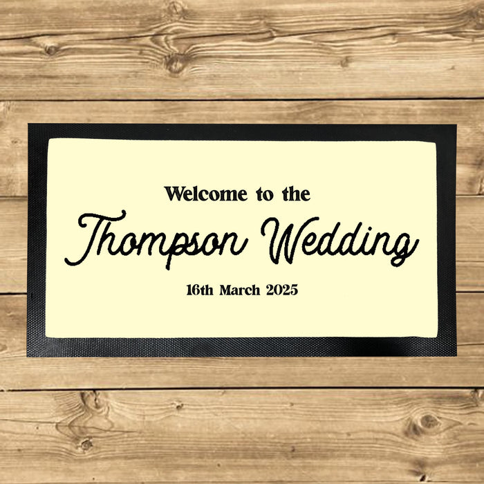 Personalised Wedding Bar Mat with Names & Dates, Customised Drink Mat, Ideal Wedding Gift, Unique Party Decor