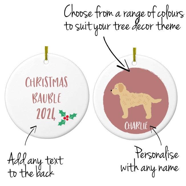 Grey Whippet Christmas Bauble - Personalised Dog Ornament & Unique Holiday Decor for Pet Lovers