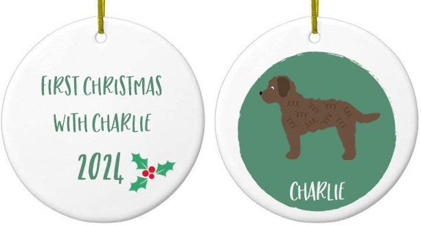 Black Cockapoo Christmas Bauble - Personalised Dog Ornament for Unique Holiday Decor & Pet Lover Gift