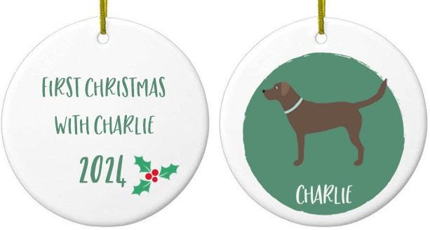 Chocolate Labrador Christmas Bauble - Personalised Dog Ornament & Unique Holiday Decor for Pet Lovers