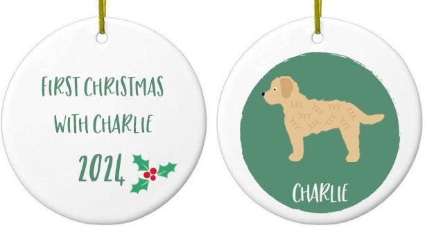 Golden Cockapoo Christmas Bauble - Personalised Dog Ornament & Unique Holiday Decor for Pet Lovers