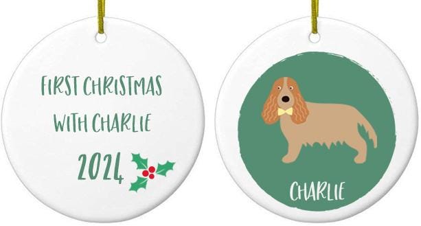 Golden Cocker Spaniel Christmas Bauble - Personalised Dog Ornament & Unique Holiday Decor for Pet Lovers