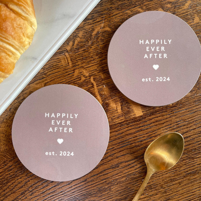 Personalised Mr & Mr Anniversary Mug and Coaster Gift for Couples